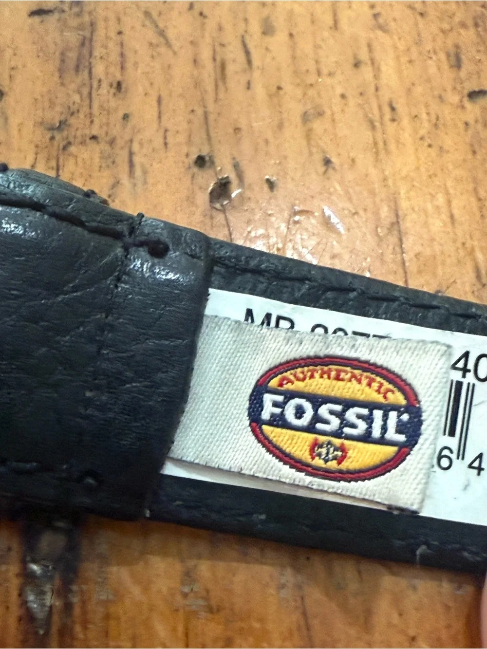 Fossil Classic Brody Black Leather Belt with Silver Buckle